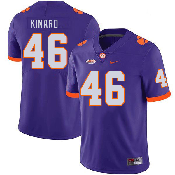 Men #46 Jaden Kinard Clemson Tigers College Football Jerseys Stitched-Purple